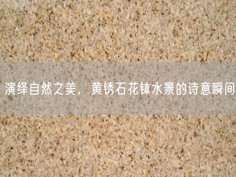 演繹自然之美，黃銹石花缽水景的詩(shī)意瞬間