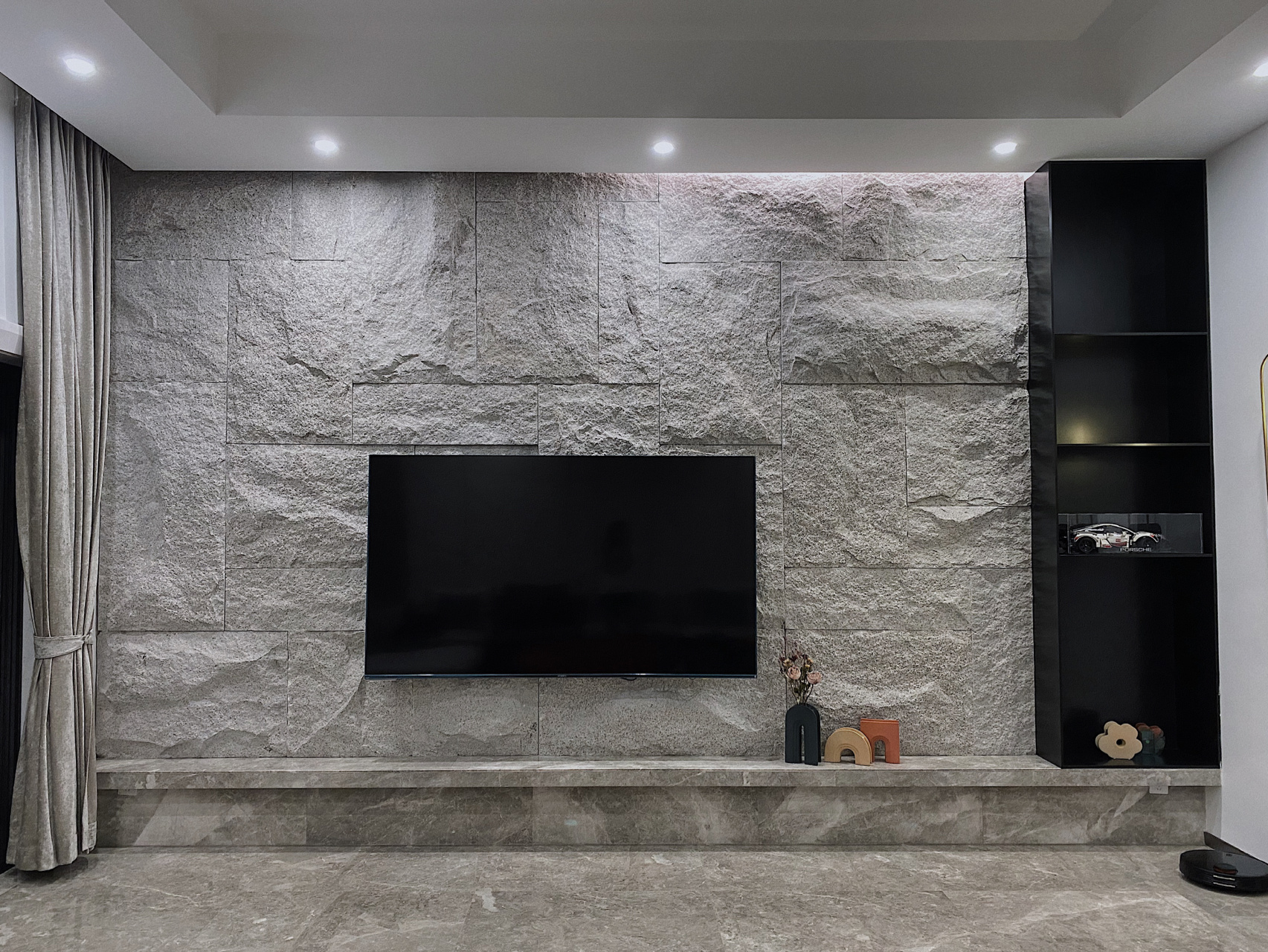 大理石玄關背景墻圖片大全(圖2)