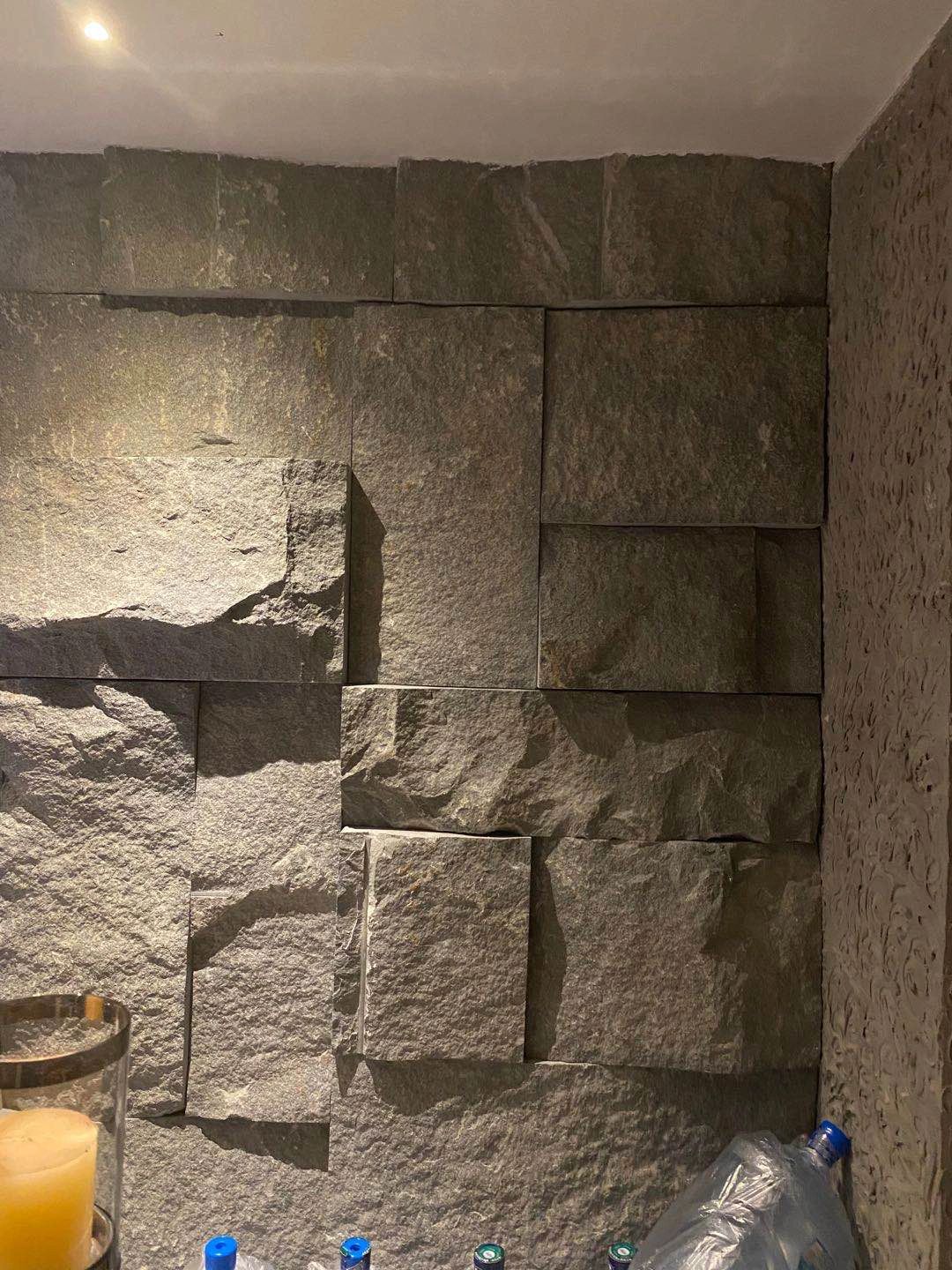 中國黑石材自然面景墻(圖1)