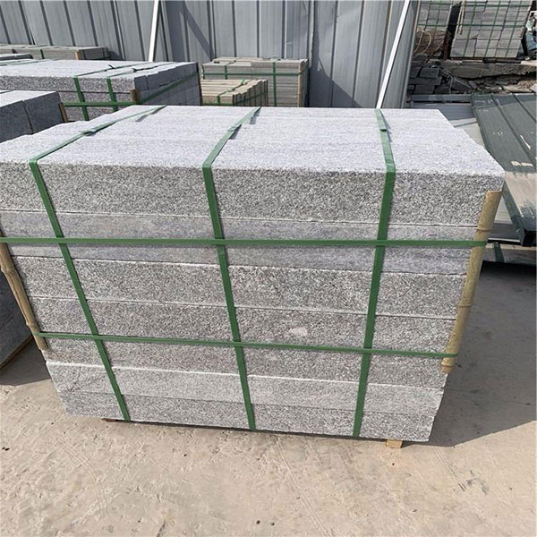 魯灰石材廠家生產(chǎn)魯灰3公分地鋪石火燒板深灰大理石(圖4)