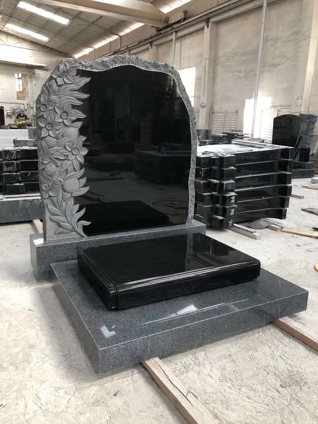芝麻黑墓碑廠家石材批發