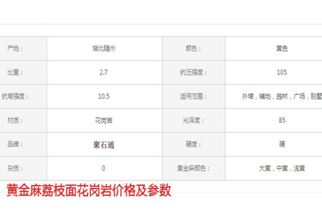 黃金麻花崗巖荔枝面多少